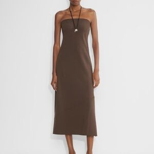 Aritzia Babaton Resolution Dress Rich Mocha Brown XS